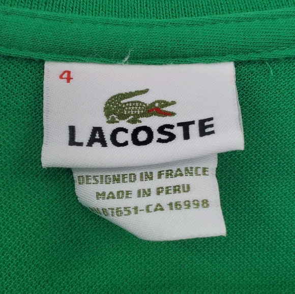 Lacoste Classic Fit Polo Cotton Men's Green 5191L - Picture 6 of 7